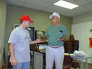 Matt Matthews (right) accepts SW99UG award from Jim Krych