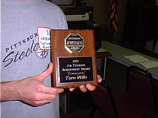 Picture of Tom Wills' award