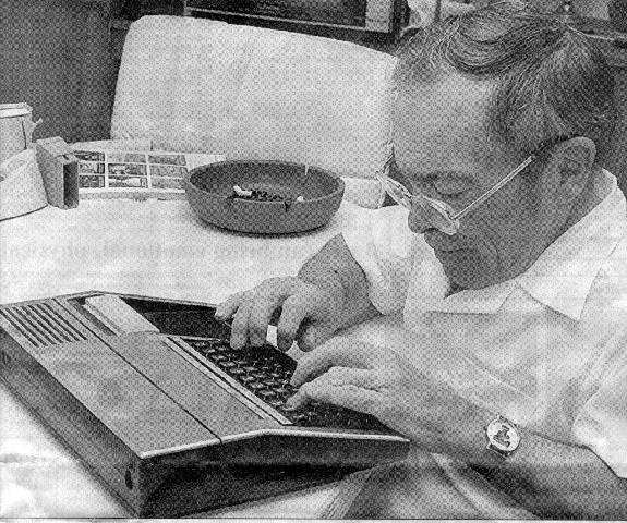photo of lee kitchens using ti-99/4a